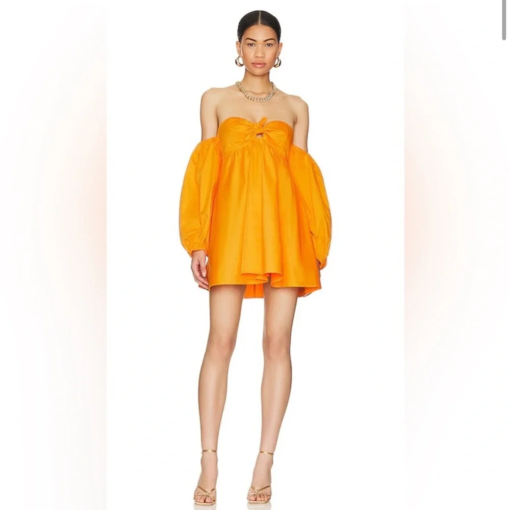 for love and lemons orange dress For Love & Lemons